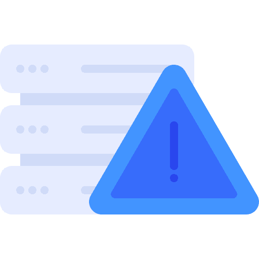Server warning attention server icon