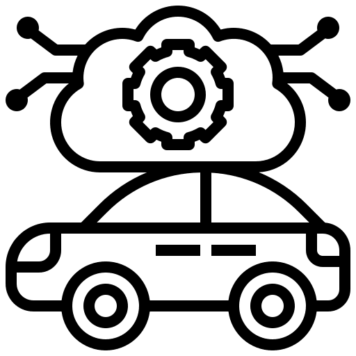 Synchronization computing cloud computing automotive icon Synchronization computing cloud computing automotive icon