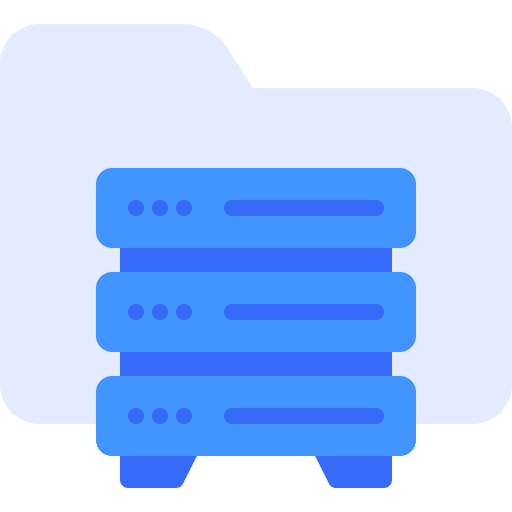 Database cloud computing server hosting icon Database cloud computing server hosting icon