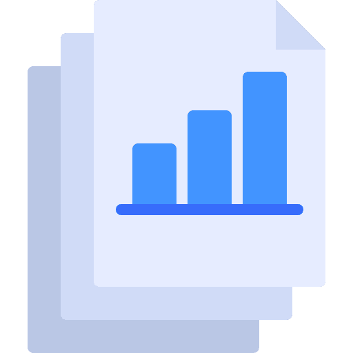 Document business and finance report results icon Document business and finance report results icon