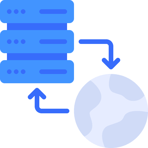 Hosting server world seo and web icon Hosting server world seo and web icon