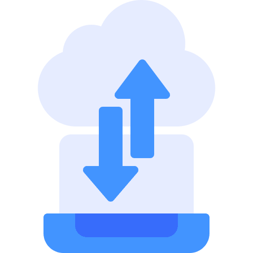 Laptop laptop files and folders cloud icon Laptop laptop files and folders cloud icon