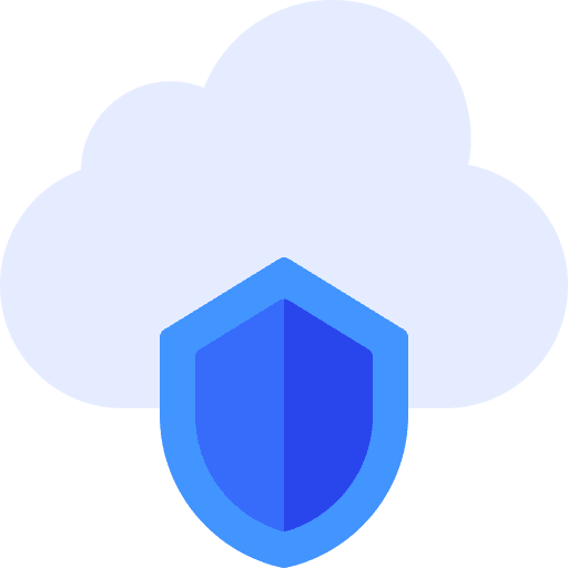 Cloud hosting web secure icon Cloud hosting web secure icon