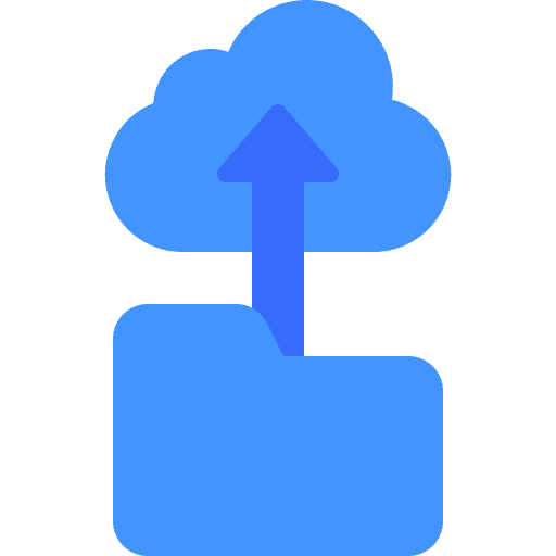 Folder cloud storage files and folders networking icon Folder cloud storage files and folders networking icon