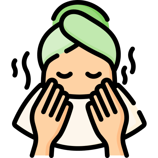 Steam facial treatment beauty face icon Steam facial treatment beauty face icon