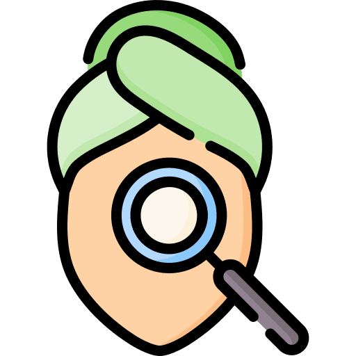Check dermatology face dermis icon Check dermatology face dermis icon