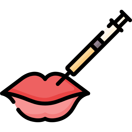 Lip filler beauty syringe healthcare and medical icon Lip filler beauty syringe healthcare and medical icon