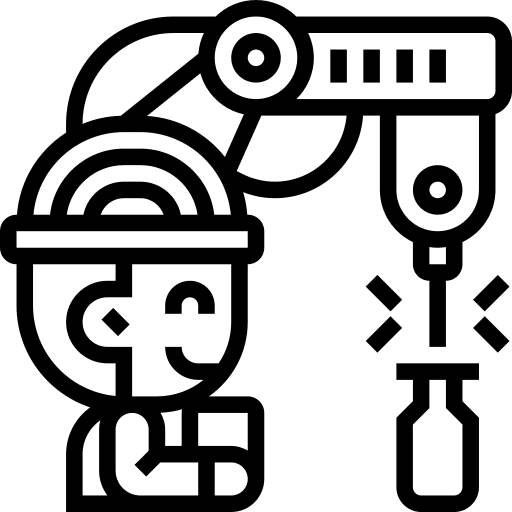 Automation worker factory process icon