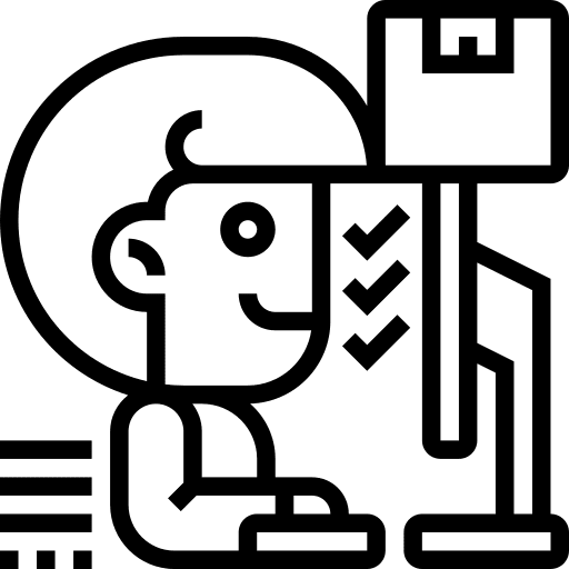 Monitoring monitoring operation shipping and delivery icon