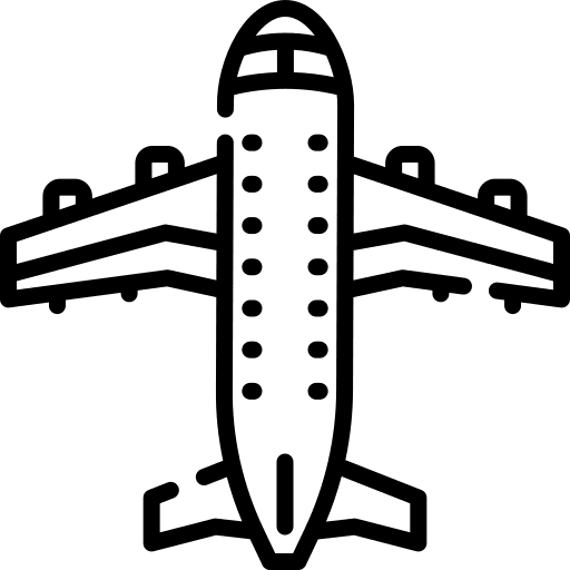 Aircraft travel flight transportation icon