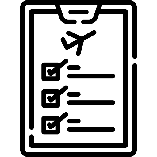Check list aviation clipboard verified icon