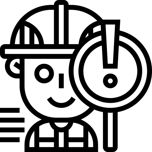 Failure people magnifying glass analysis icon Failure people magnifying glass analysis icon