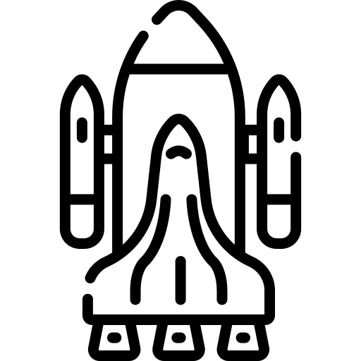 Rocket transportation rocket space shuttle icon
