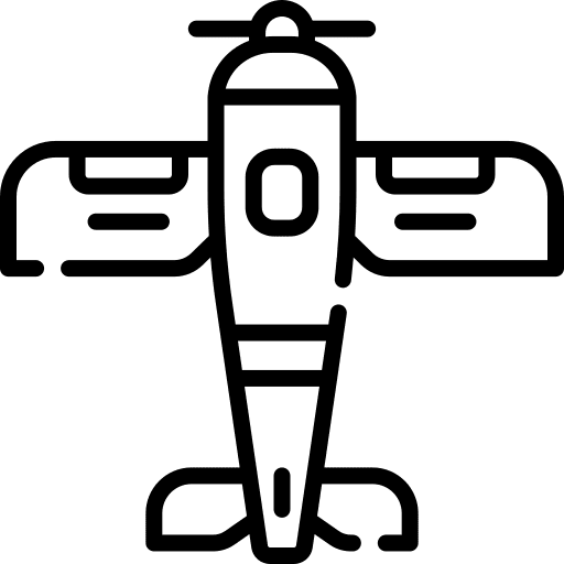 Monoplane aeroplane airplane transportation icon