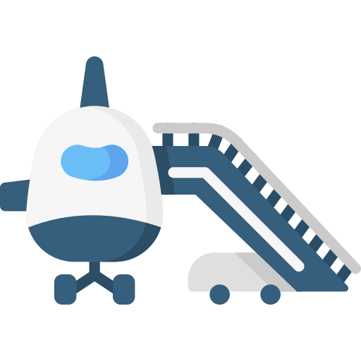 Aircraft stairs aeroplane travel airport icon Aircraft stairs aeroplane travel airport icon