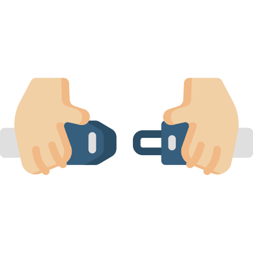 Safety belt seat belt safety belt transportation icon