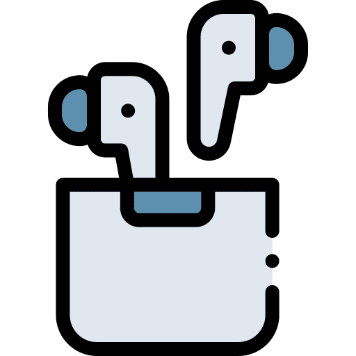 Earphones wireless music audio device icon