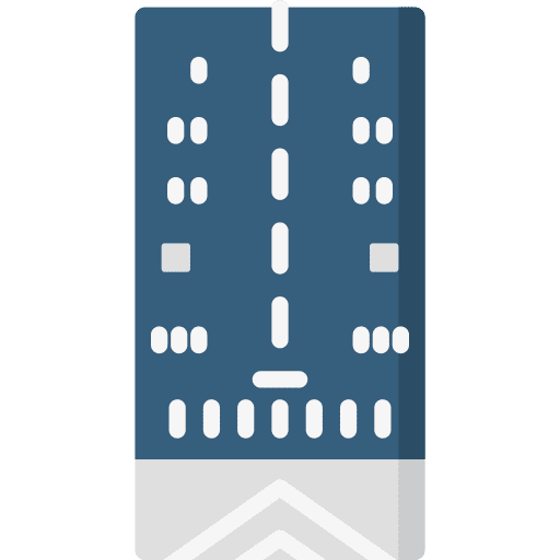 Runaway vacation airport landing icon Runaway vacation airport landing icon