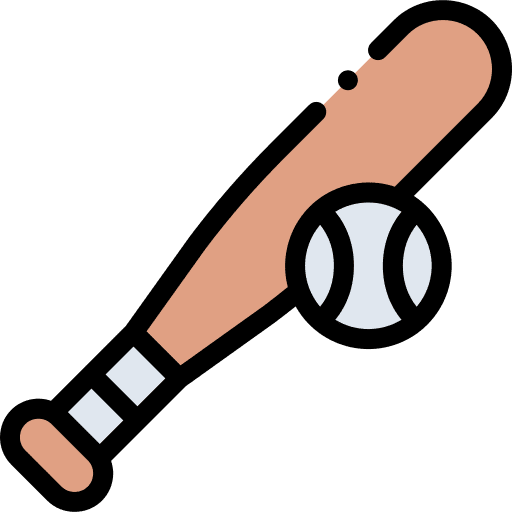 Baseball bat equipment baseball icon Baseball bat equipment baseball icon