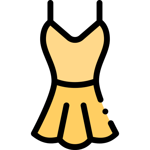 Dress dress clothing femenine icon Dress dress clothing femenine icon