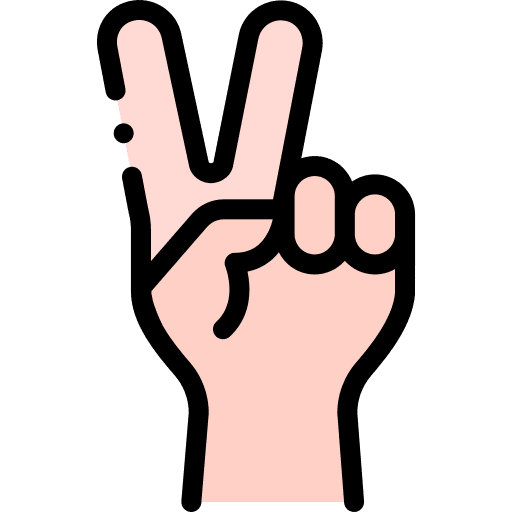 Peace hand two fingers victory icon Peace hand two fingers victory icon