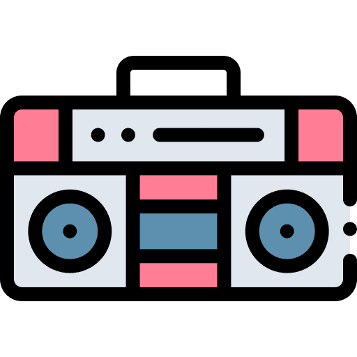 Radio cassette electronics player icon Radio cassette electronics player icon