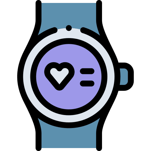 Smartwatch technology wellness heart icon Smartwatch technology wellness heart icon