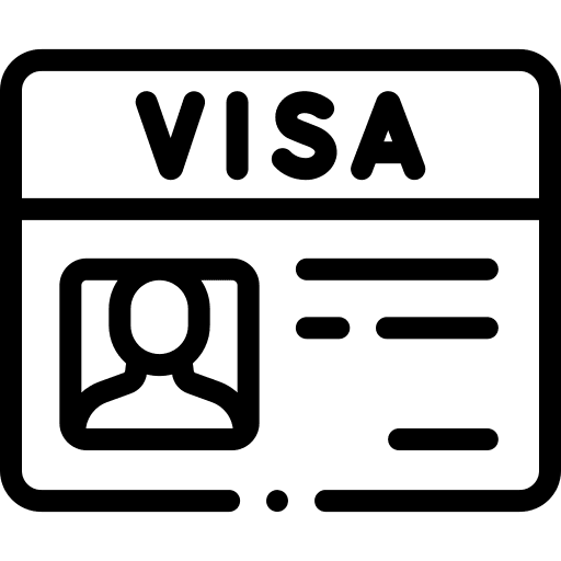 Visa immigration identity identification icon