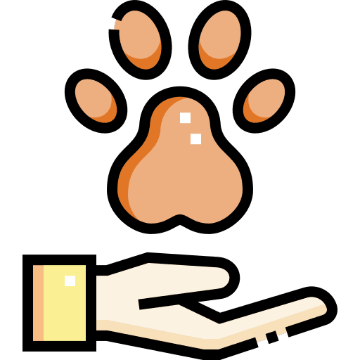 Animal care animal care hand pawprint icon