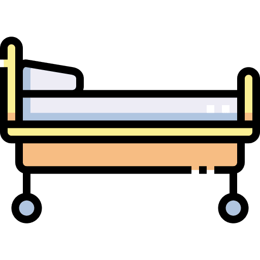 Hospital bed medical stretcher medical hospital icon