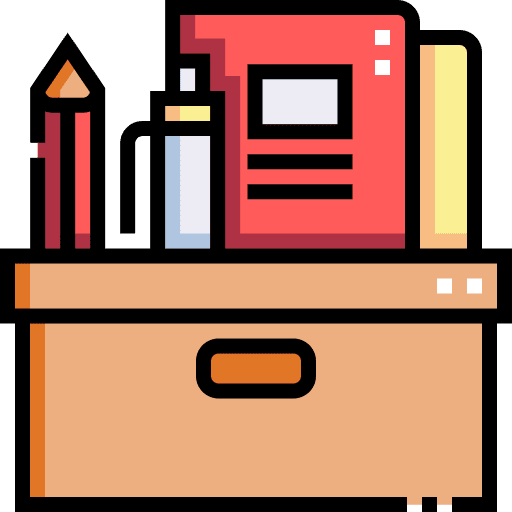 School material pencil case donation charity icon