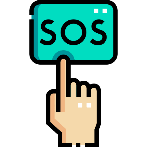 Sos hand charity humanitarian icon