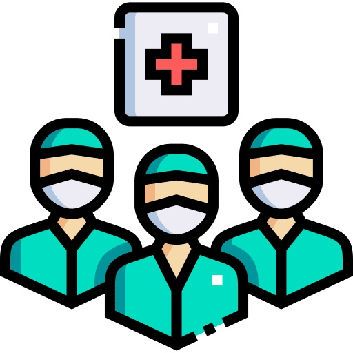 Volunteer help doctor medical assistance icon