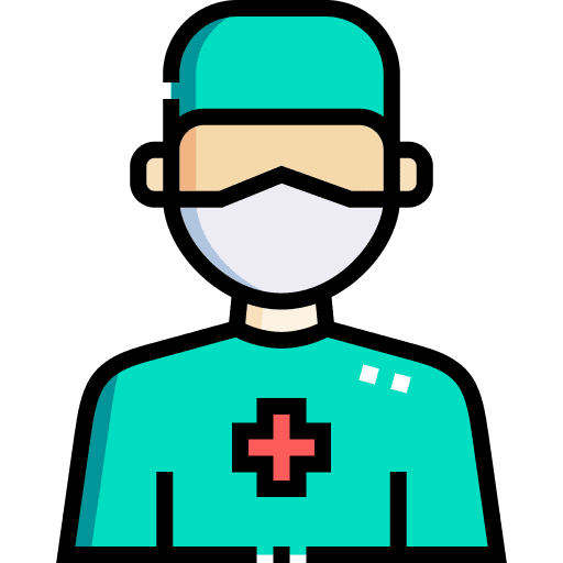 Volunteer red cross doctor face mask icon