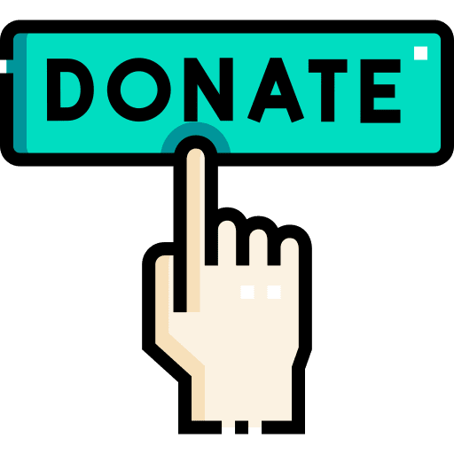 Donate love button hand icon
