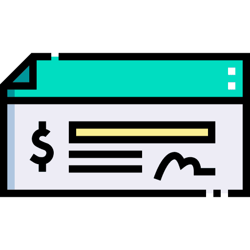 Bank check business healthcare bank check icon
