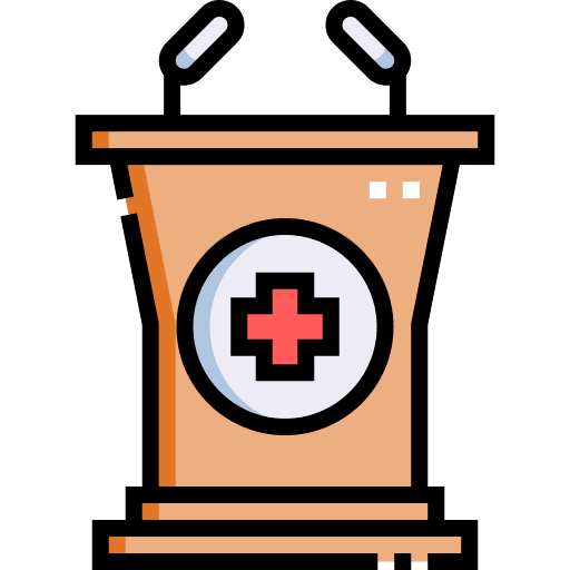 Speech solidarity humanitarian communications icon