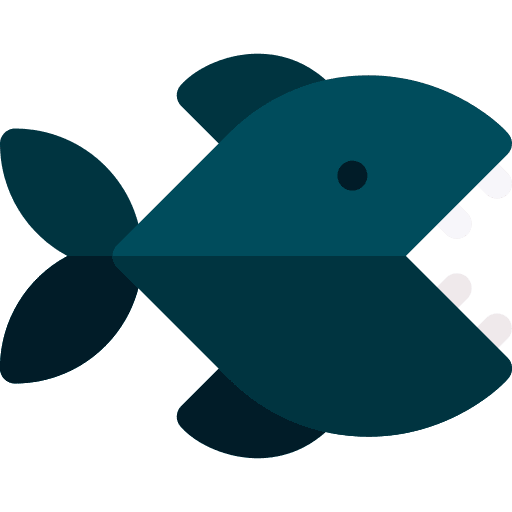 Piranha wildlife wild fish icon