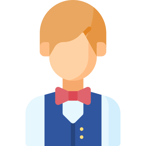 Waiter people man boy icon Waiter people man boy icon