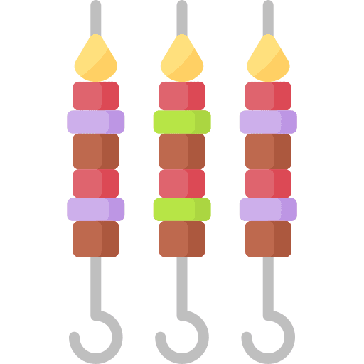 Skewer grill brochette skewer icon Skewer grill brochette skewer icon