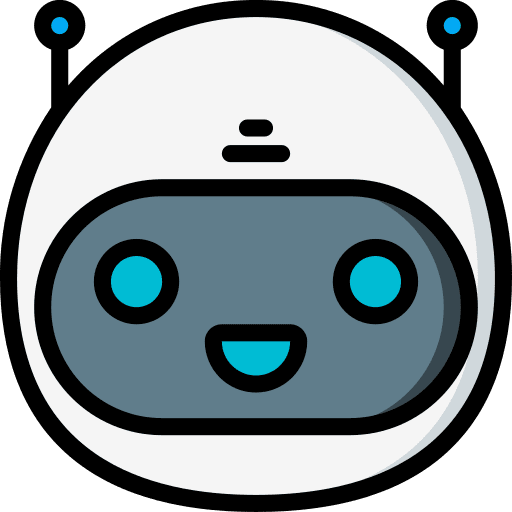 Bot smile technology assistant icon