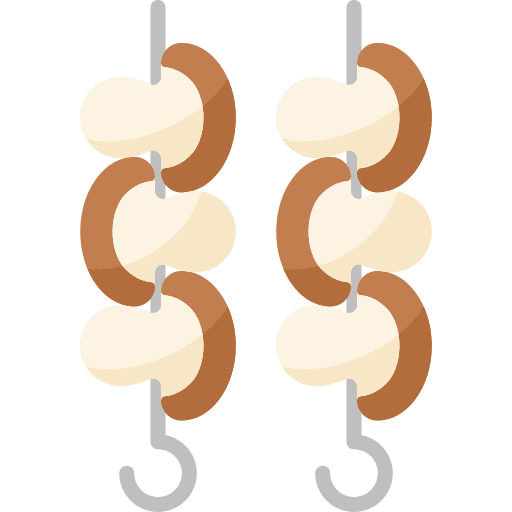 Mushroom bbq grill vegetables icon Mushroom bbq grill vegetables icon
