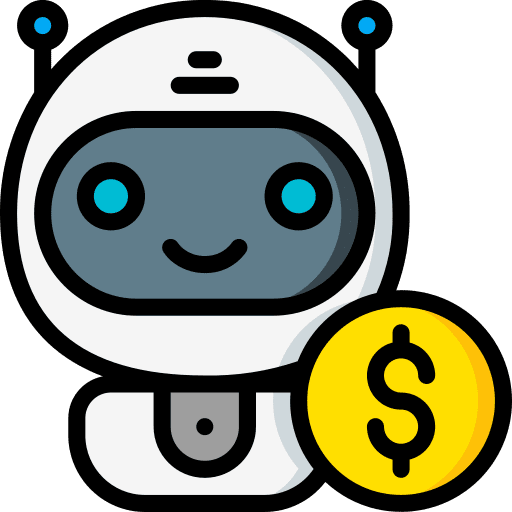 Bot communications assistant payment icon Bot communications assistant payment icon