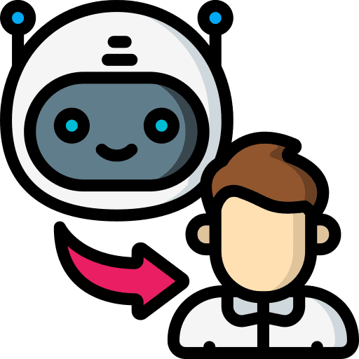 Bot person live robot icon Bot person live robot icon