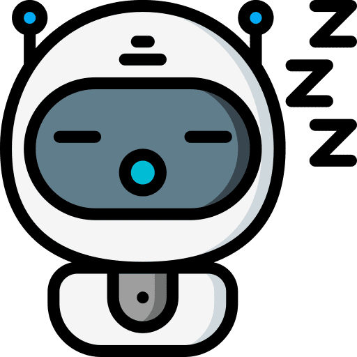 Bot sleep robot chat icon Bot sleep robot chat icon