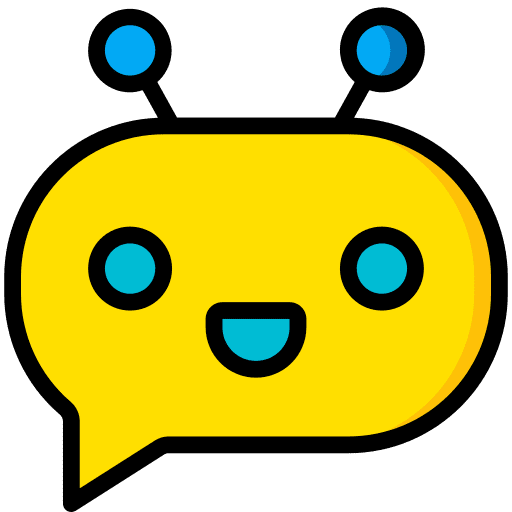 Message assistant smile typing icon Message assistant smile typing icon