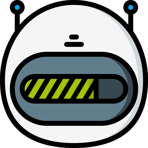 Bot robot virtual load icon Bot robot virtual load icon