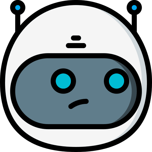 Bot think assistant robot icon Bot think assistant robot icon