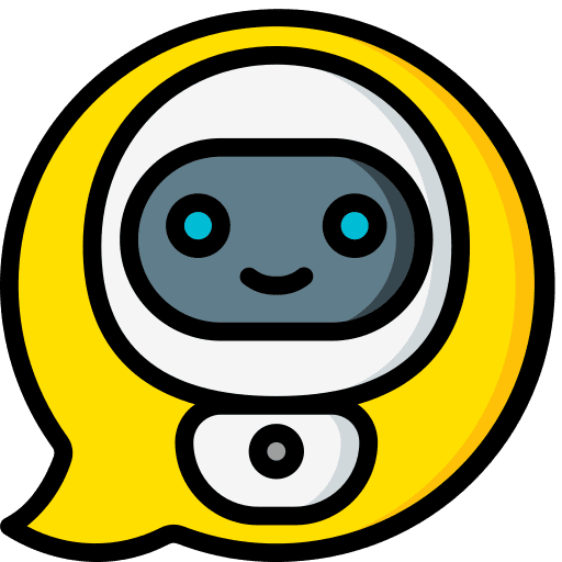 Message communication robot typing icon Message communication robot typing icon