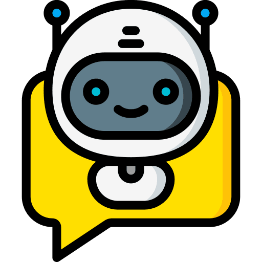 Message typing robot assistant icon Message typing robot assistant icon
